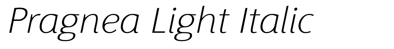 Pragnea Light Italic